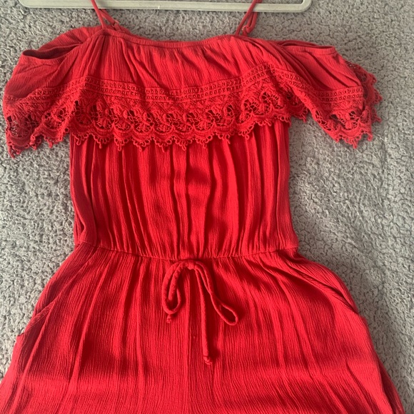 Off shoulder red romper❤️ - Picture 3 of 7